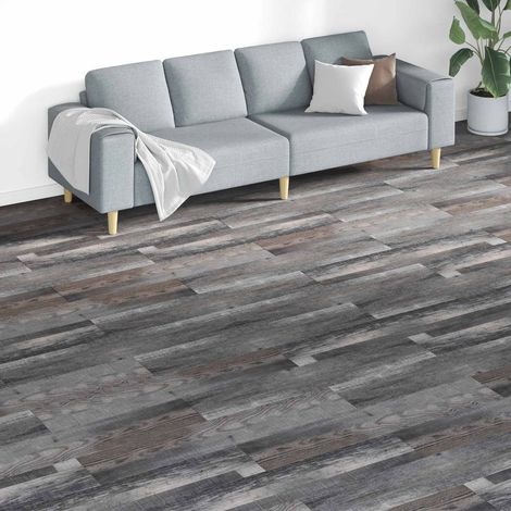 Bodenplanken 18 pcs Grau 5,26 m² PVC