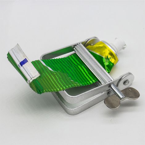 EX-PRO Professional 150g Metall-Extrusionstube, Aluminiumkörper, Eisengriff, Pressextraktor für Bürsten, Cremes & Zahnpasta, Mehrzweckspender, Künstlerischer Salon, Haarkosmetik, Vielseitige Farbe (1/5)