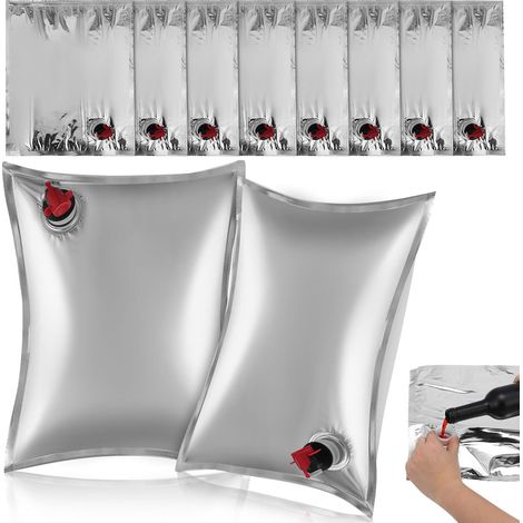 5 Liter Wein und Getränkespenderbeutel 10er Pack aus (1/5)