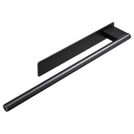 Porte Serviette Salle de Bain Adhésif Porte-Serviettes sans Perçage Autocollant Mural Un Bras Porte Serviette Acier Inoxydable Noir Mat pour Salle de Bain et Cuisine (1/5)