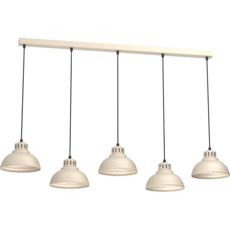 Lampadario Sven Luminex crema barra 125 cm metallo 5xE27