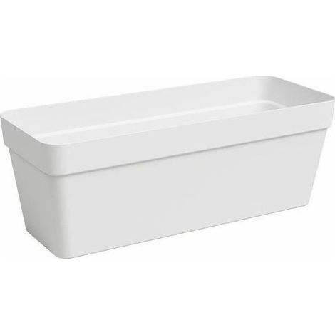 Jardiniere - ARTEVASI - Rectangulaire - Plastique - Blanc (1/2)