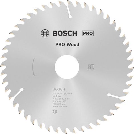 Bosch PRO Wood Circular Saw Blade 165 x 2.6 x 30 mm T48 2608641175
