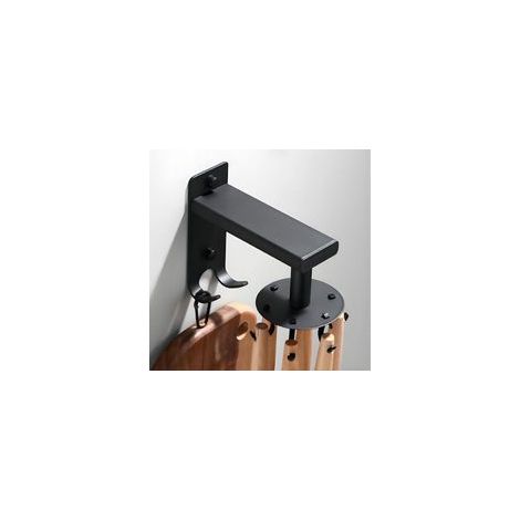 Soporte mural autoadhesivo para utensilios de cocina para suspender cazuelas y poêles, espátula, cuillère, soporte de cinturón con 6 crochets amovibles y 2 crochets robustes