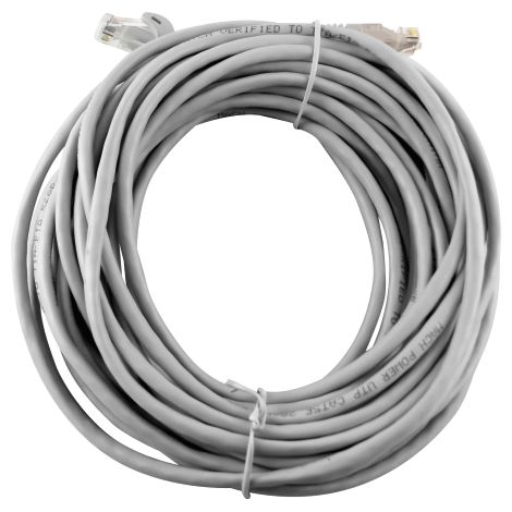 Cable LAN UTP cat 5 gaine gris clair complet avec connecteurs RJ45/RJ45 10 m connexion internet
