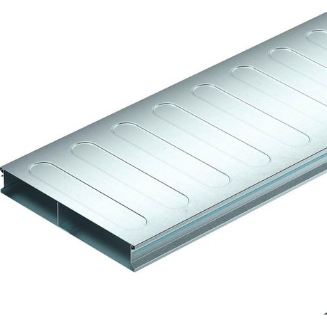 OBO Bettermann Goulotte de sol, 2 parties 2 voies 2000x250x38 Acier sendzimir, 7400267