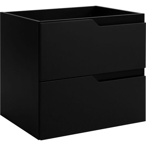 Waschtischunterschrank - 60 cm - Schwarz - Minimalistisches Design - Nachhaltige Materialien