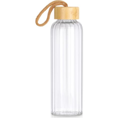 Wiederverwendbare Glasflasche für Wasser, Säfte und Getränke, 500 ml