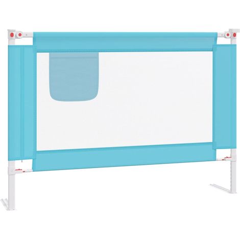 vidaXL Barandilla de seguridad cama de niño tela azul 90x25 cm (1/2)
