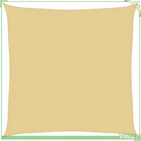Voile d'ombrage - FAFEICY - 4000414 - 5x5 m - 100% polyester Oxford PU - Sable (1/5)