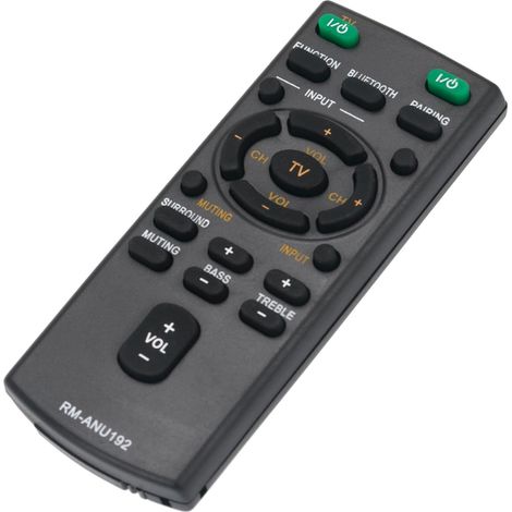 Control remoto de repuesto RM-ANU192 -VINABTY-compatible con el control remoto del sistema de barra de sonido Sony RM-ANU192 HT-CT60BT SA-CT60BT RM-ANU191 HT-CT60 SA-CT60 SS-WCT60 HTCT60BT SACT60 HTCT