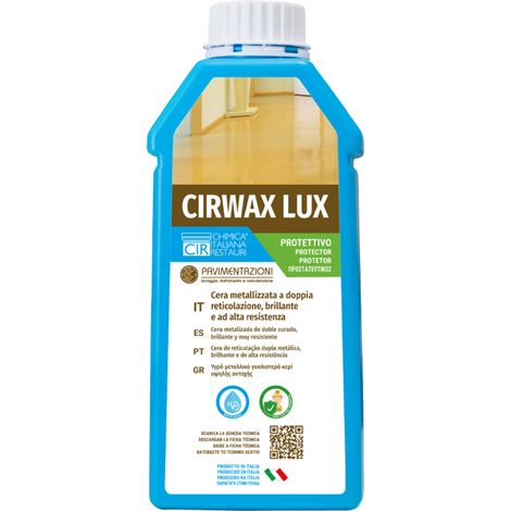 Cera metallizzata pavimenti ad alta resistenza effetto lucido cirwax lux da 1 lt (1/5)