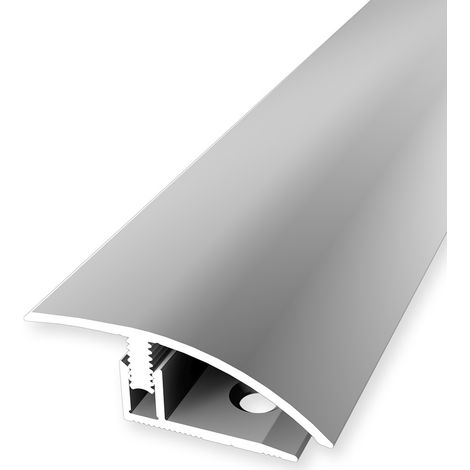 PROVISTON Übergangsprofil Laminatausgleich Breite: 39 mm Höhenausgleich: 7 - 12 mm Länge: 900 mm Aluminiumprofil Silber 1 Stück (1/5)