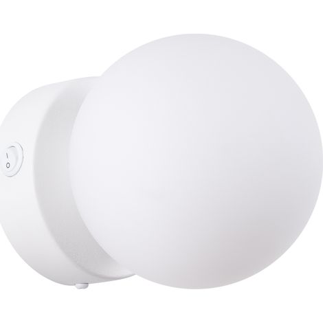 Aplique de pared minimalista con bola de cristal blanco sobre el interruptor del espejo para baño o pasillo 1xG9 8W YOLI Sollux Lighting (1/5)