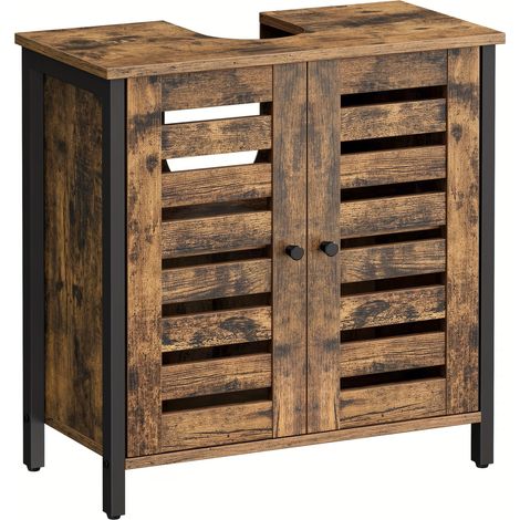 Meuble d'appoint sous évier, Vanité de Salle de Bain, MEEJEE Armoire de Rangement, 60 x 30 x 60 cm (1/5)