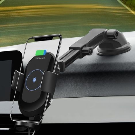 Chargeur sans fil de voiture, support de charge sans fil à induction automatique de la bobine pour automobile (1/5)