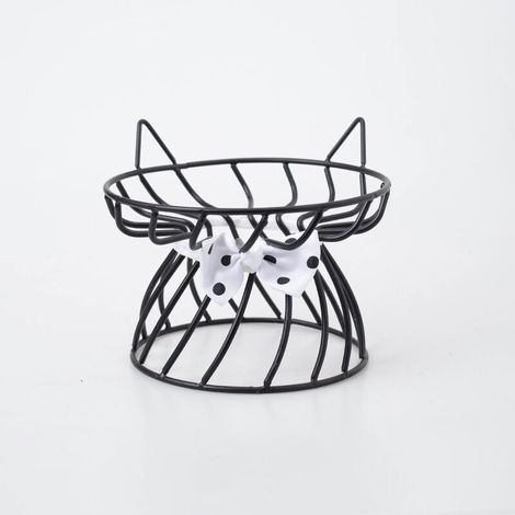 CSPARKV （16×16×13cm）Gamelle Surelevee pour Chat Ceramique - Gamelle Chat Surélevée avec Support en Métal Antidérapant - Bol Nourriture Chat - Gamelles pour Chats Anti Vomissement - Ecuelle Chat - Assi (1/3)
