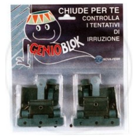 paire de crochets antivol pour volets Genioblock volets inox bloquA s