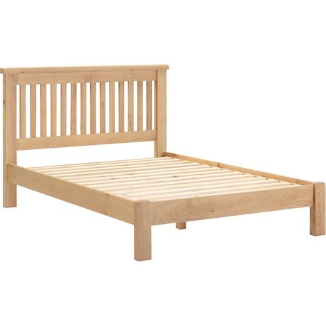 Windsor 5 Feet Bed Frame Low Foot End - L217 x W106.5 x H164 cm - Natural Oak