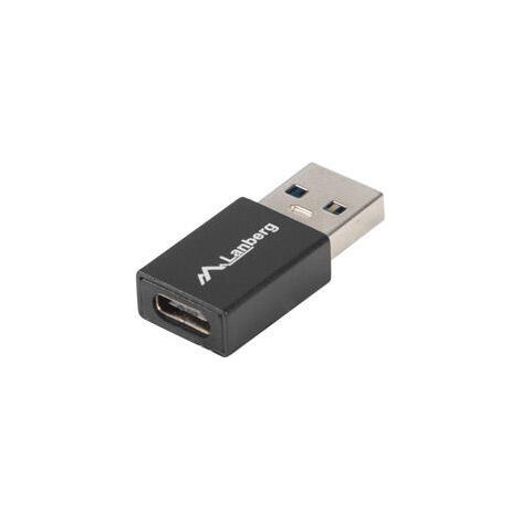 Adaptador Lanberg USB tipo C (hembra) - USB A (macho) 3.1 negro (1/2)