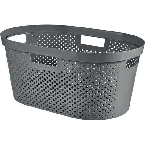 Curver Infinity Dots cesta para ropa gris 40 litros