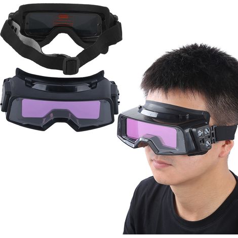 Masque de soudage automatique avec écran assombri, lunettes de protection pour soudure à l'argon, accessoires de soudage. (1/5)