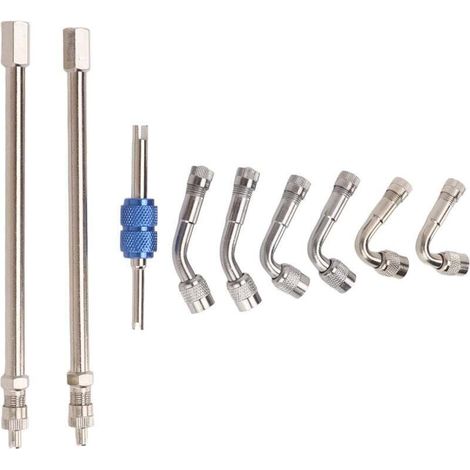 Rallonges De Tige De Valve Métal 45 90 135 Degrés Adaptateur Extension Pour Voiture Camion Tondeuse À Gazon (1/4)