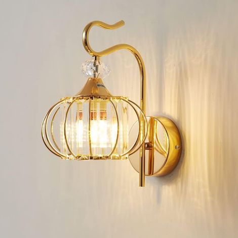 Moderne cristallo verre éclairage mural appliques murales vintage industriel loft E27 Luminaire Salle de Bain Intérieur Éclairage Pour Salon Chambre Restaurant (Ampoule non incluse)