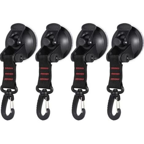 4 Pièces Ancre à Ventouse,Ventouse Crochet, Crochets de Fixation en Camping,Crochet de Fixation de Ventouse Auvent pour Tentes Latéral de Voiture Accessoire de Camping