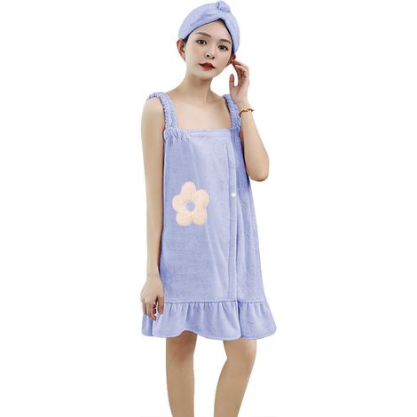 Paréo de sauna pour femme - Serviette de sauna réglable avec boutons