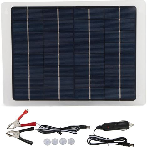 Tragbares 10-W-Solar-Ladegerät mit zwei USB-Anschlüssen für Wohnmobile und Autos (1/5)