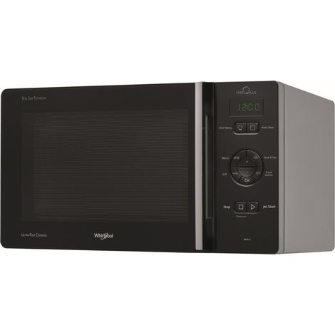 Whirlpool MCP 345 SL Superficie piana Microonde combinato 25 L 800 W Nero, Argento