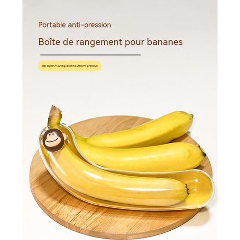 Lot de 3 boîtes de conservation hermétiques pour bananes, portables, anti-écrasement et anti-oxydation, idéales pour le camping et les sorties (1/5)