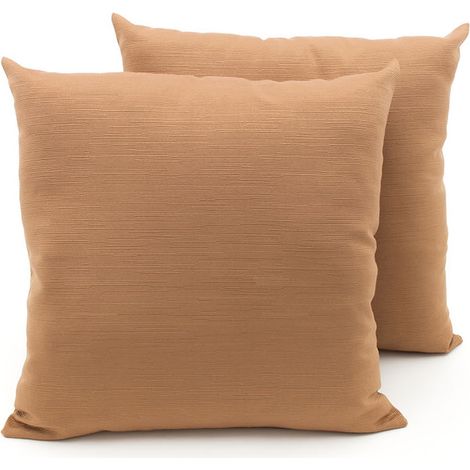 Coppia Cuscini Arredo Imbottiti Tessuto Ottoman In Tinta Unita Biscotto 36, misura60x60coloreBiscotto 36 (1/4)
