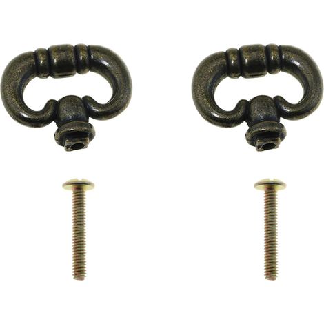 Accessori antichi per maniglie di ante di armadi, anelli per pomelli di cassetti in lega di zinco, accessori per armadi. (1/4)
