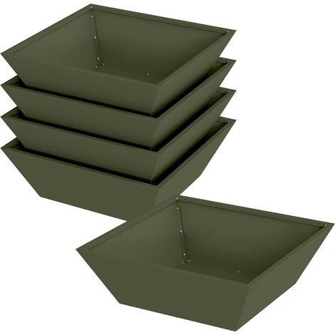 Maison Exclusive - Garten-Pflanzgefäß 5 pcs Olive Grün 50 x 50 x