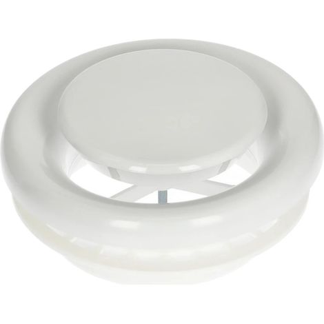 Bouche de sortie d'air diam. 150 mm blanc cadre de montage et bague d'étanchéité