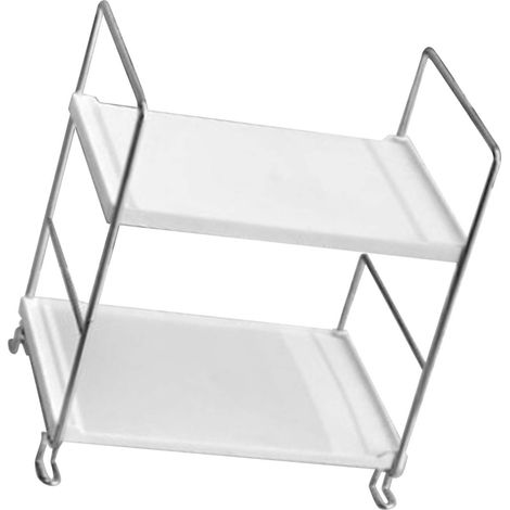Étagère de rangement 2 niveaux pour comptoir, style nordique, grand espace, démontable, pour armoire de cuisine, salle de bain, chambre (1/5)