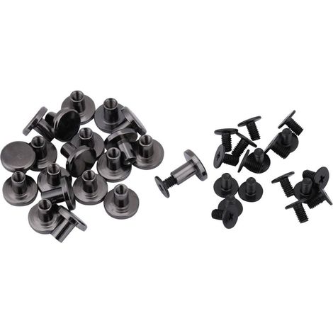 20 rivets laiton à tête plate pour sangle de ceinture, bricolage cuir et bagages (8mm) (1/5)