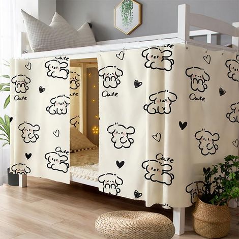 Rideaux de Lit Superposé Anti-poussière en Tissu Dortoir Tentures pour Cadre de lit Rideaux de Couchette Occultant pour Lit Cabane Anti-Moustique Moustiquaire en Polyester Mezzanine (1/5)