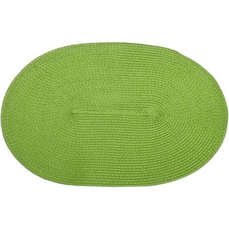 Set de table - Naturel - Ovale - 30 x 45 cm - Résistant à la chaleur - Vert (1/5)
