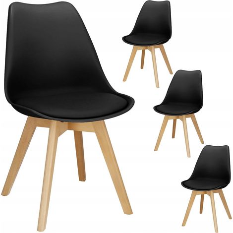 SEDIE 4pcs SCANDINAVE PER CUCINA SALOTTO SEDIA MODERNA CON CUSCINO (1/5)