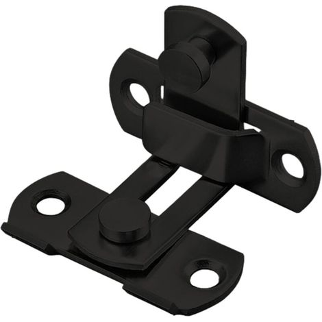 Serrure de porte intérieure coulissante, serrure à boucle, serrure antivol (noir, petit) (1/4)