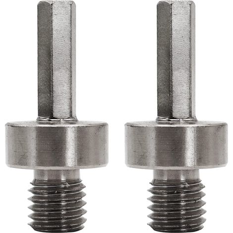 Adaptateur d'arbre de foret de carotte, filetage 2 pièces M14 à tige hexagonale 3/8 "pour foret de carotte de scie diamantée filetée (1/5)