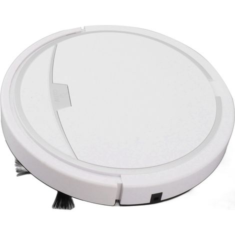 Aspirateur Robot Ultra-Mince Automatique Intelligent pour Poussières Cheveux Peluches Blanc Sans Réservoir d'Eau 32x32cm (1/5)