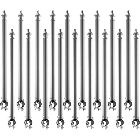 69,5 cm Lot de 18 Rallonges de Poteau Bras d'Extension Acier Rehausse Clôture Fil Barbelé pour Grillage Anti Saut Animaux (1/5)