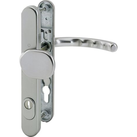 HOPPE® Schutz-Wechselgarnitur mit Schmalschild Luxembourg 86G/3359ZA/3357N/1500, Aluminium, 2202221 (1/3)