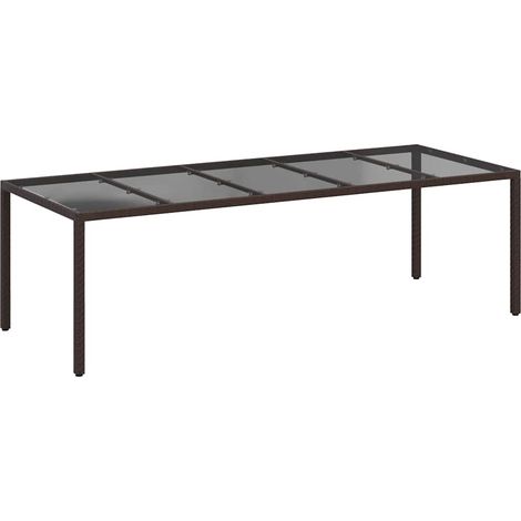 Maison Exclusive - Gartentisch Braun 250 x 100 x 75 cm Poly-Ratta