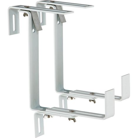 Lot de 2 Supports pour jardinière en métal Blanc