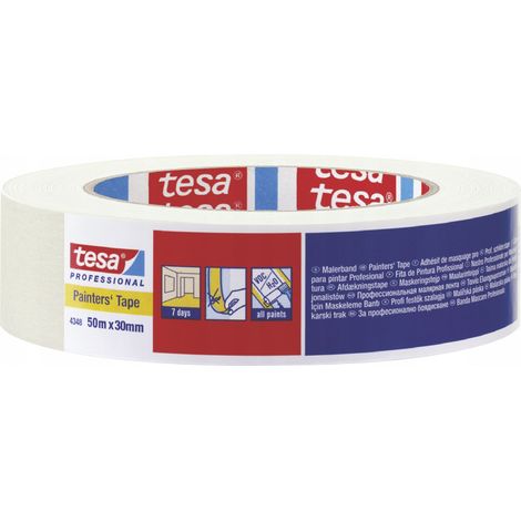 Cinta de enmascarar tesa de 7 días, 50 m x 30 mm (1/2)